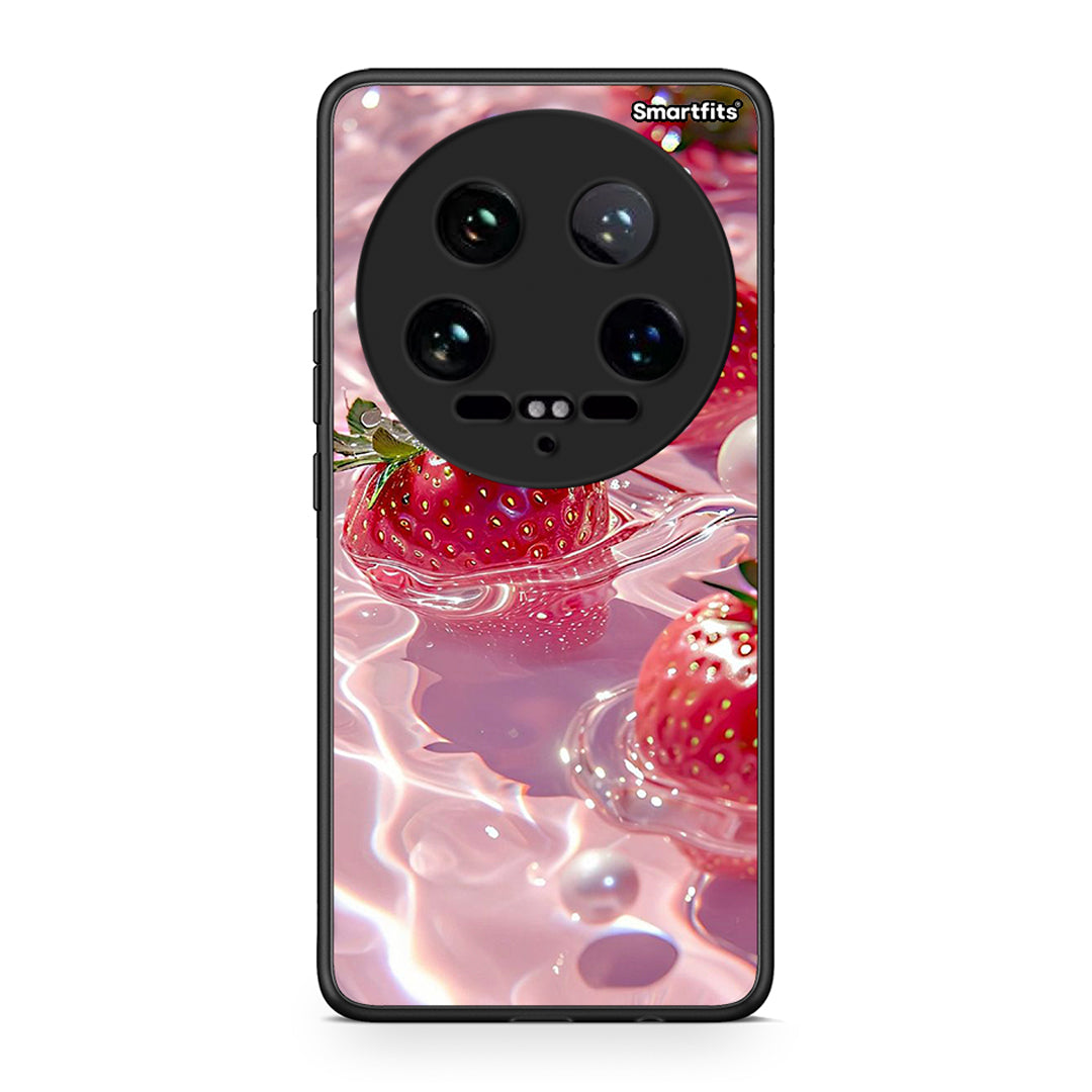 Xiaomi 14 Ultra Juicy Strawberries θήκη από τη Smartfits με σχέδιο στο πίσω μέρος και μαύρο περίβλημα | Smartphone case with colorful back and black bezels by Smartfits