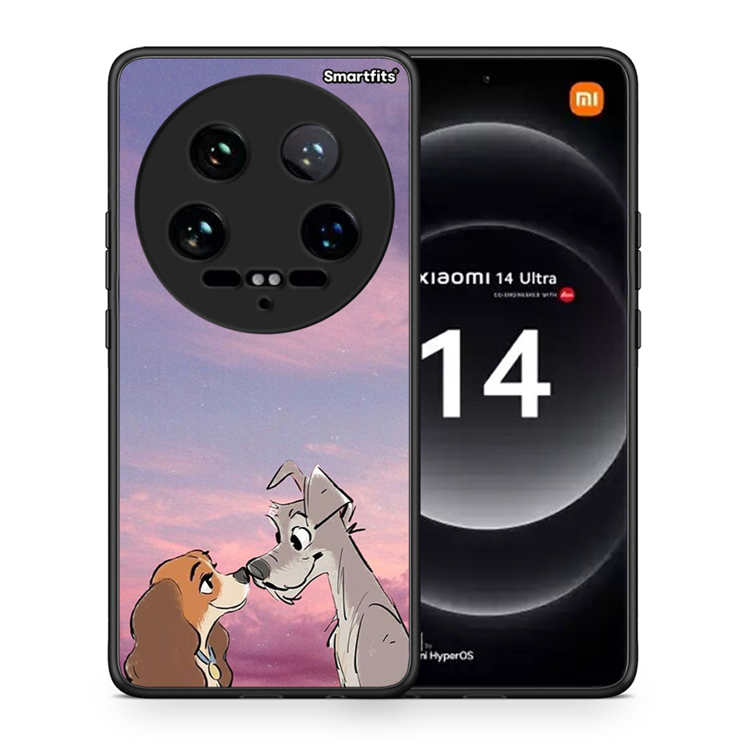 Θήκη Xiaomi 14 Ultra Lady And Tramp από τη Smartfits με σχέδιο στο πίσω μέρος και μαύρο περίβλημα | Xiaomi 14 Ultra Lady And Tramp case with colorful back and black bezels