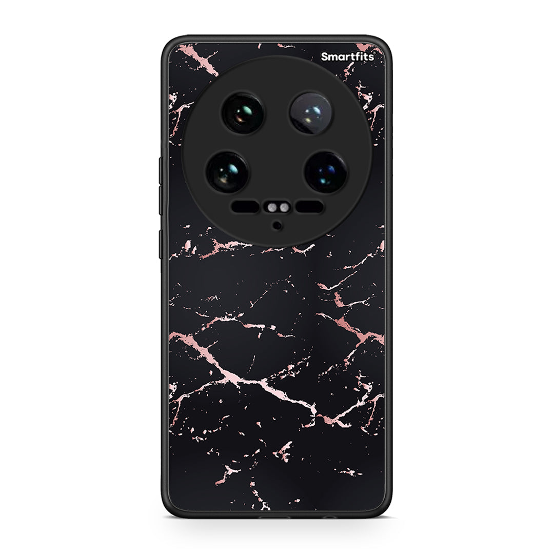 4 - Xiaomi 14 Ultra Black Rosegold Marble case, cover, bumper