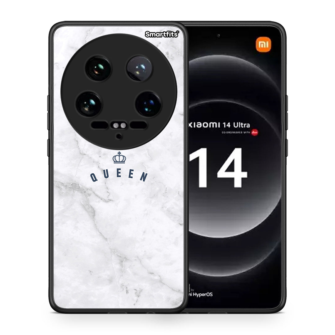 Θήκη Xiaomi 14 Ultra Queen Marble από τη Smartfits με σχέδιο στο πίσω μέρος και μαύρο περίβλημα | Xiaomi 14 Ultra Queen Marble case with colorful back and black bezels
