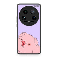 Thumbnail for Xiaomi 14 Ultra Pig Love 2 Θήκη Αγίου Βαλεντίνου από τη Smartfits με σχέδιο στο πίσω μέρος και μαύρο περίβλημα | Smartphone case with colorful back and black bezels by Smartfits