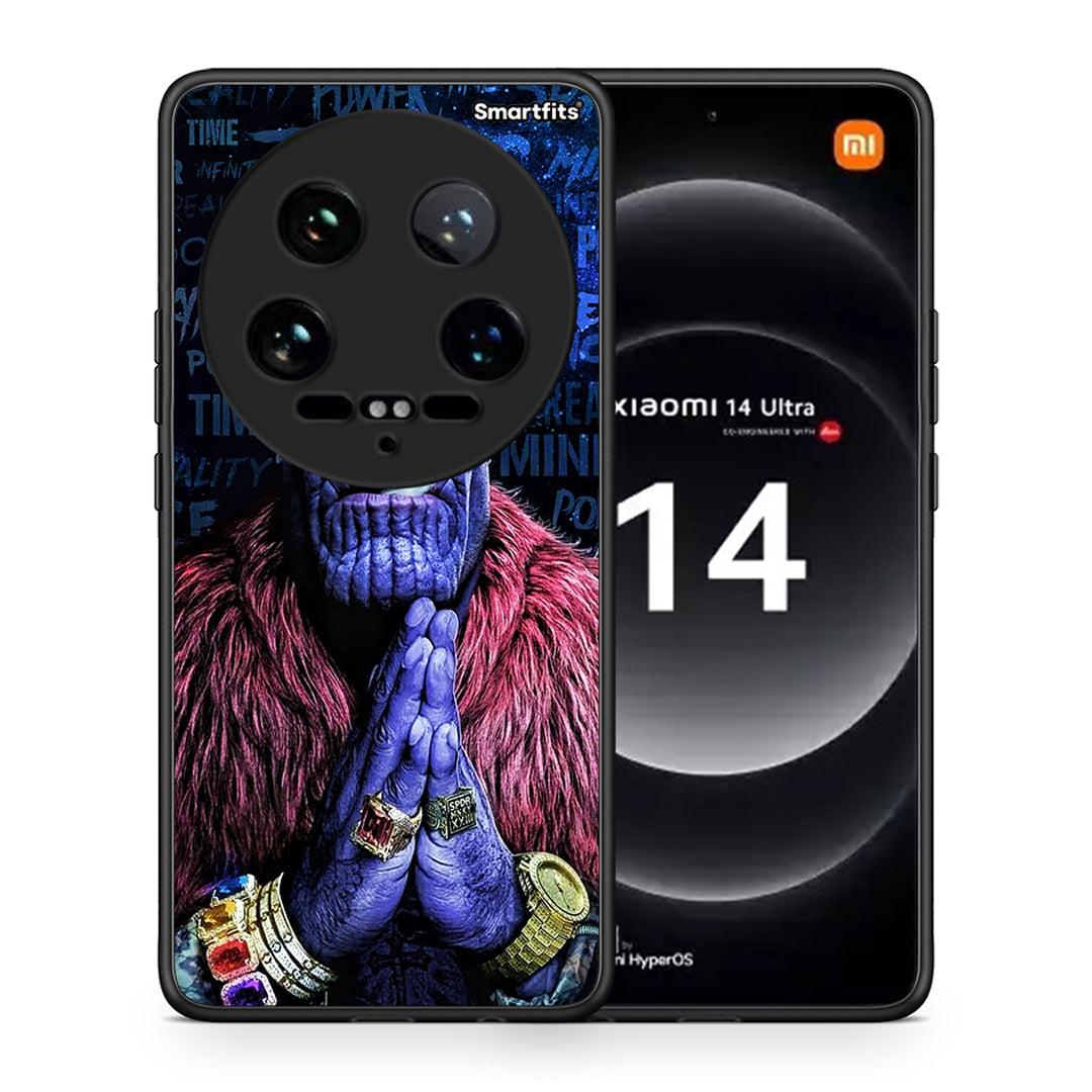 Θήκη Xiaomi 14 Ultra Thanos PopArt από τη Smartfits με σχέδιο στο πίσω μέρος και μαύρο περίβλημα | Xiaomi 14 Ultra Thanos PopArt case with colorful back and black bezels