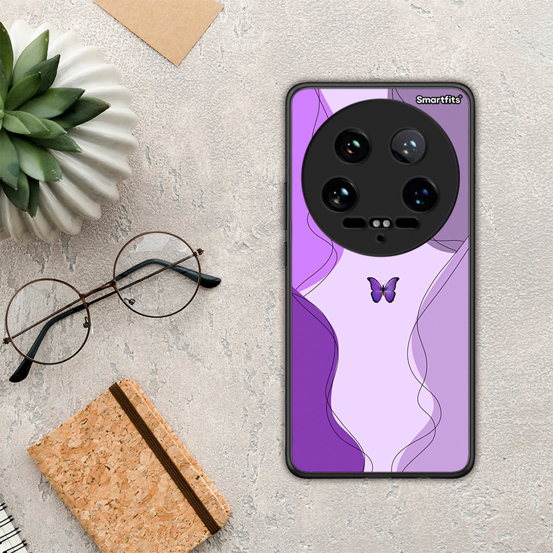 Purple Mariposa - Xiaomi 14 Ultra case