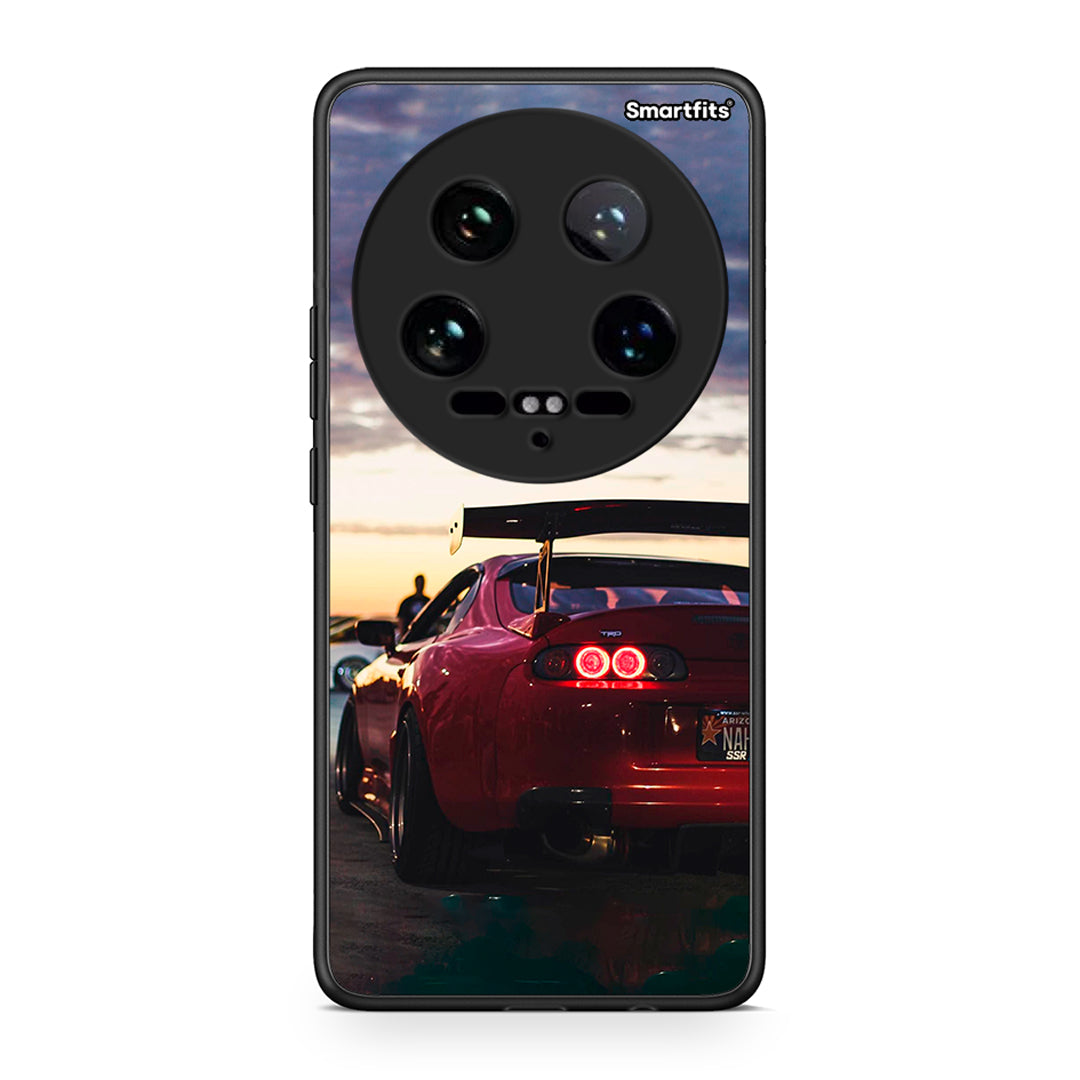 Xiaomi 14 Ultra Racing Supra θήκη από τη Smartfits με σχέδιο στο πίσω μέρος και μαύρο περίβλημα | Smartphone case with colorful back and black bezels by Smartfits