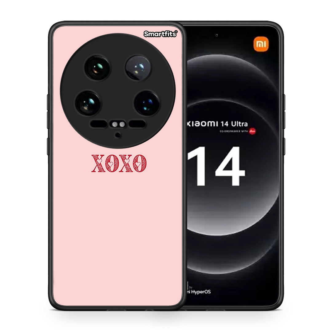 Θήκη Xiaomi 14 Ultra XOXO Love από τη Smartfits με σχέδιο στο πίσω μέρος και μαύρο περίβλημα | Xiaomi 14 Ultra XOXO Love case with colorful back and black bezels