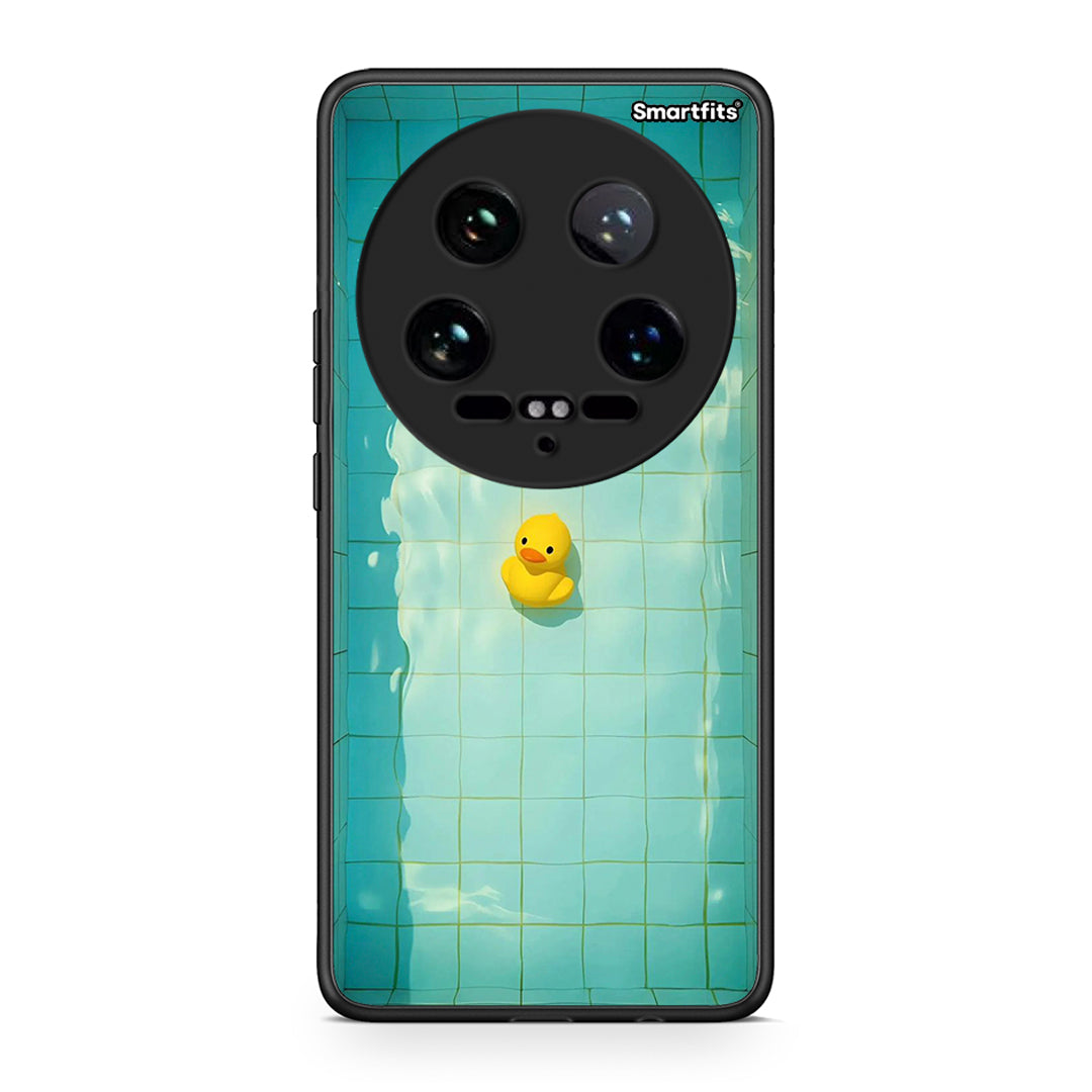 Xiaomi 14 Ultra Yellow Duck θήκη από τη Smartfits με σχέδιο στο πίσω μέρος και μαύρο περίβλημα | Smartphone case with colorful back and black bezels by Smartfits