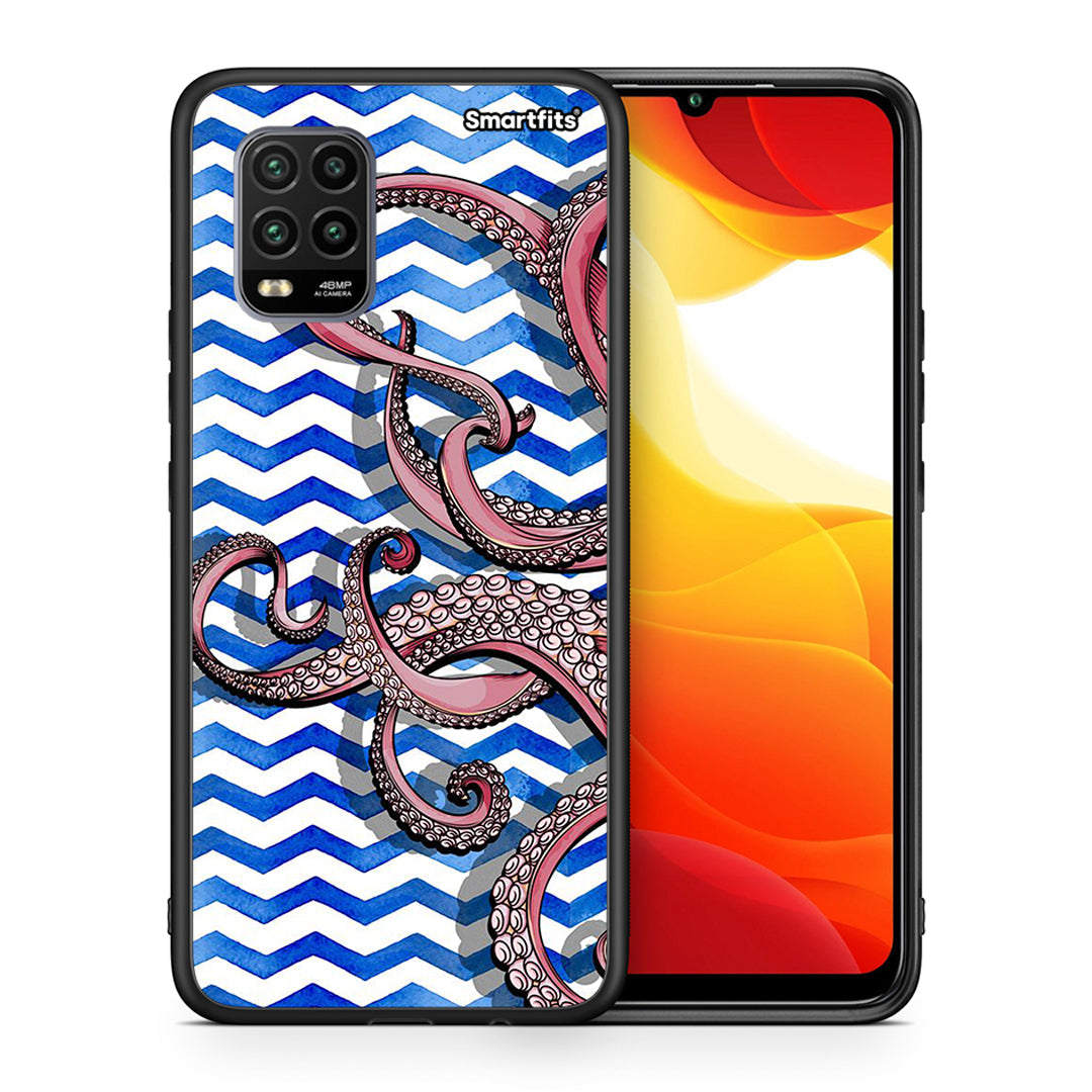 Θήκη Xiaomi Mi 10 Lite Chevron Devilfish από τη Smartfits με σχέδιο στο πίσω μέρος και μαύρο περίβλημα | Xiaomi Mi 10 Lite Chevron Devilfish case with colorful back and black bezels