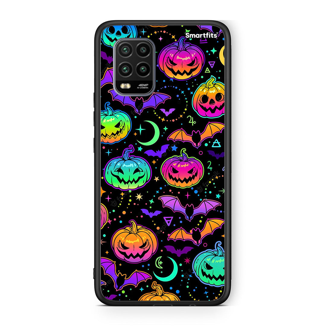 Xiaomi Mi 10 Lite Neon Halloween θήκη από τη Smartfits με σχέδιο στο πίσω μέρος και μαύρο περίβλημα | Smartphone case with colorful back and black bezels by Smartfits