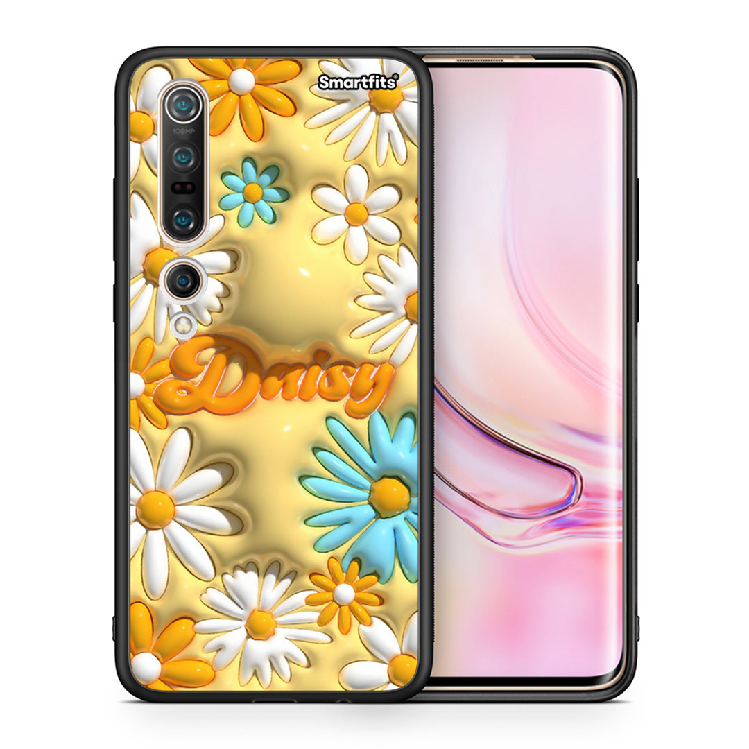 Θήκη Xiaomi Mi 10 Bubble Daisies από τη Smartfits με σχέδιο στο πίσω μέρος και μαύρο περίβλημα | Xiaomi Mi 10 Bubble Daisies case with colorful back and black bezels