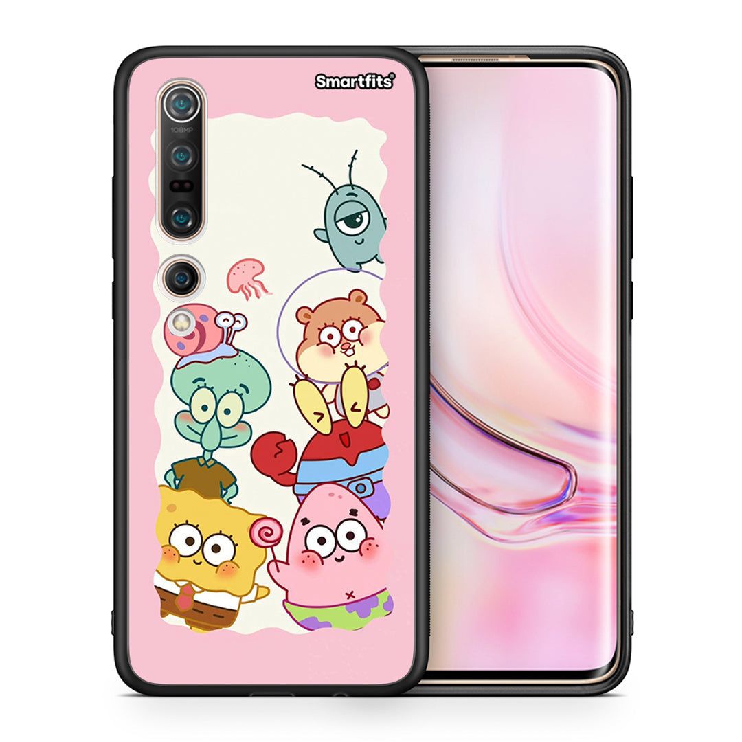 Θήκη Xiaomi Mi 10 Pro Cute Companion από τη Smartfits με σχέδιο στο πίσω μέρος και μαύρο περίβλημα | Xiaomi Mi 10 Pro Cute Companion case with colorful back and black bezels