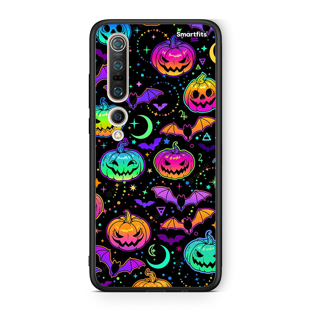 Xiaomi Mi 10 Pro Neon Halloween θήκη από τη Smartfits με σχέδιο στο πίσω μέρος και μαύρο περίβλημα | Smartphone case with colorful back and black bezels by Smartfits