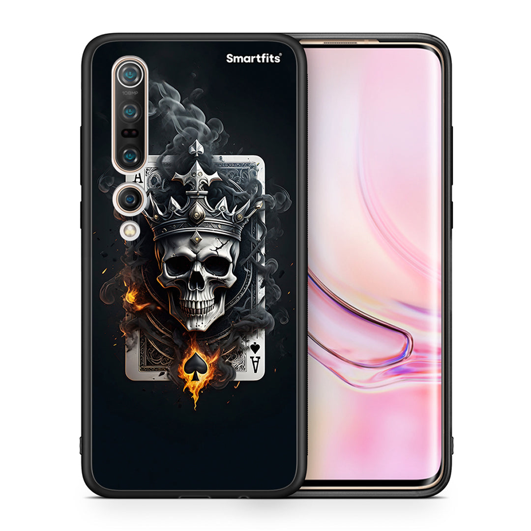 Θήκη Xiaomi Mi 10 Pro Skull King Ace από τη Smartfits με σχέδιο στο πίσω μέρος και μαύρο περίβλημα | Xiaomi Mi 10 Pro Skull King Ace case with colorful back and black bezels