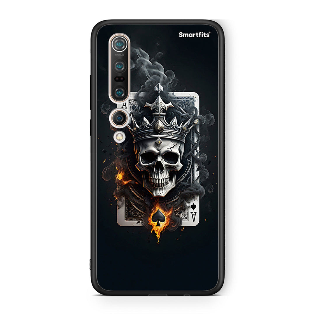 Xiaomi Mi 10 Skull King Ace θήκη από τη Smartfits με σχέδιο στο πίσω μέρος και μαύρο περίβλημα | Smartphone case with colorful back and black bezels by Smartfits