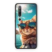 Thumbnail for Xiaomi Mi 10 Summer Cat θήκη από τη Smartfits με σχέδιο στο πίσω μέρος και μαύρο περίβλημα | Smartphone case with colorful back and black bezels by Smartfits