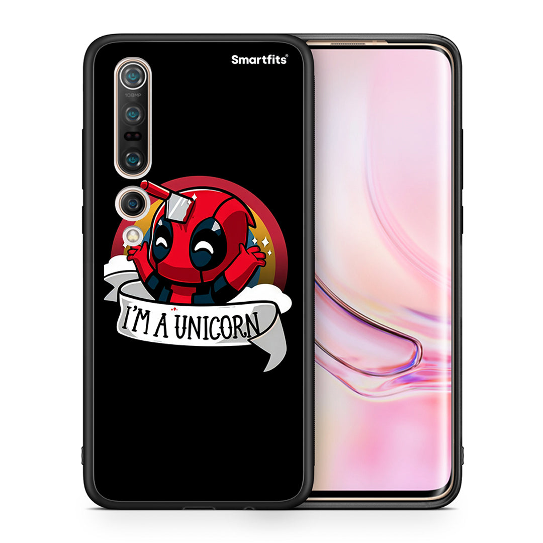 Θήκη Xiaomi Mi 10 Pro Unicorn Deadpool από τη Smartfits με σχέδιο στο πίσω μέρος και μαύρο περίβλημα | Xiaomi Mi 10 Pro Unicorn Deadpool case with colorful back and black bezels