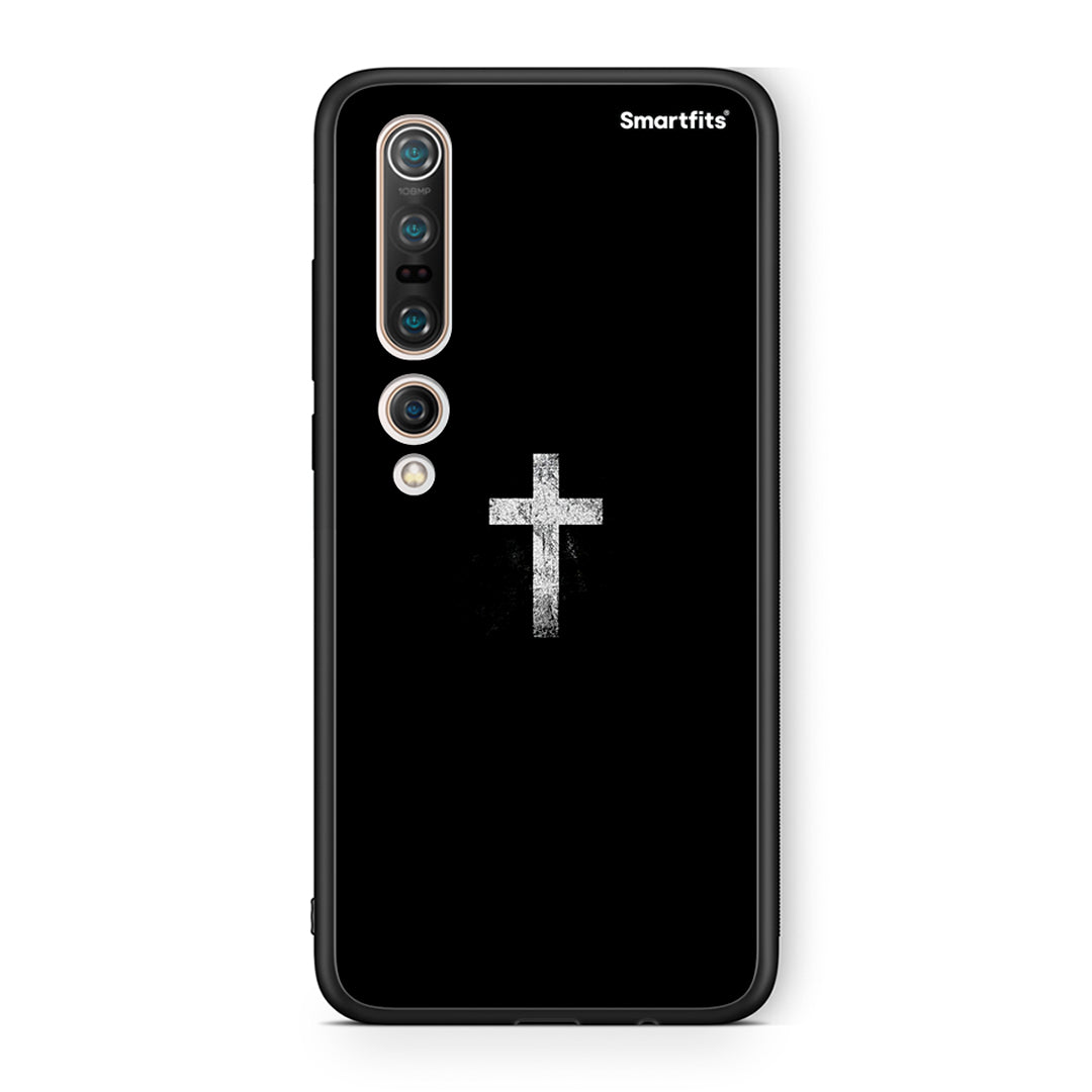 Xiaomi Mi 10 Pro White Cross θήκη από τη Smartfits με σχέδιο στο πίσω μέρος και μαύρο περίβλημα | Smartphone case with colorful back and black bezels by Smartfits