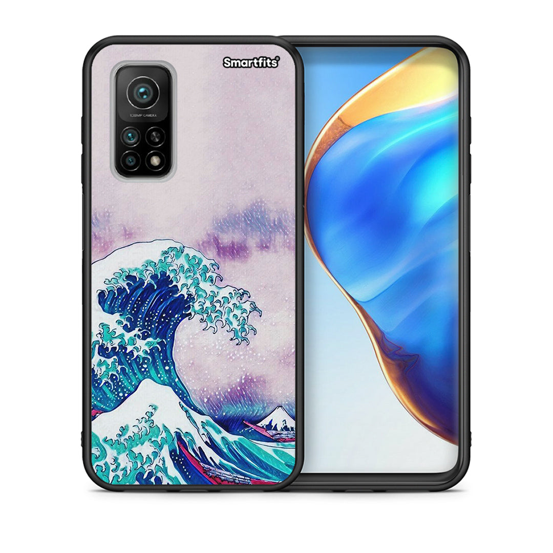 Θήκη Xiaomi Mi 10T/10T Pro Blue Waves από τη Smartfits με σχέδιο στο πίσω μέρος και μαύρο περίβλημα | Xiaomi Mi 10T/10T Pro Blue Waves case with colorful back and black bezels