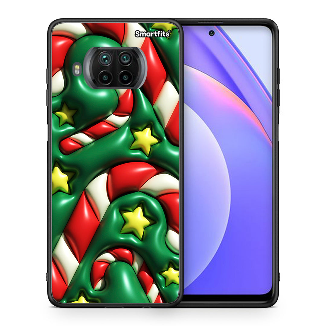 Θήκη Xiaomi Mi 10T Lite Christmas Bubbles από τη Smartfits με σχέδιο στο πίσω μέρος και μαύρο περίβλημα | Xiaomi Mi 10T Lite Christmas Bubbles case with colorful back and black bezels