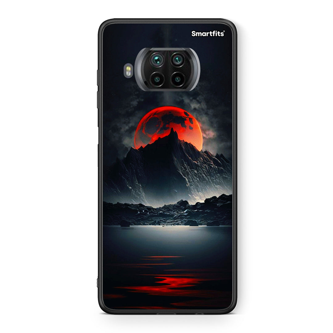 Θήκη Xiaomi Mi 10T Lite Red Full Moon από τη Smartfits με σχέδιο στο πίσω μέρος και μαύρο περίβλημα | Xiaomi Mi 10T Lite Red Full Moon case with colorful back and black bezels