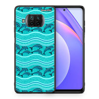 Thumbnail for Θήκη Xiaomi Mi 10T Lite Swimming Dolphins από τη Smartfits με σχέδιο στο πίσω μέρος και μαύρο περίβλημα | Xiaomi Mi 10T Lite Swimming Dolphins case with colorful back and black bezels