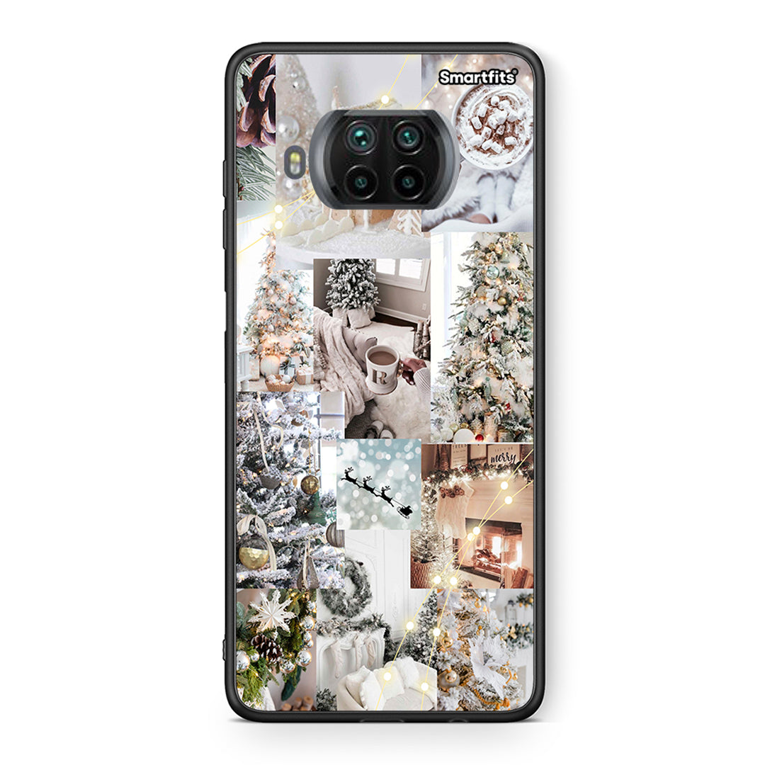 Θήκη Xiaomi Mi 10T Lite White Christmas από τη Smartfits με σχέδιο στο πίσω μέρος και μαύρο περίβλημα | Xiaomi Mi 10T Lite White Christmas case with colorful back and black bezels