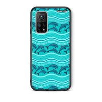 Thumbnail for Θήκη Xiaomi Mi 10T/10T Pro Swimming Dolphins από τη Smartfits με σχέδιο στο πίσω μέρος και μαύρο περίβλημα | Xiaomi Mi 10T/10T Pro Swimming Dolphins case with colorful back and black bezels