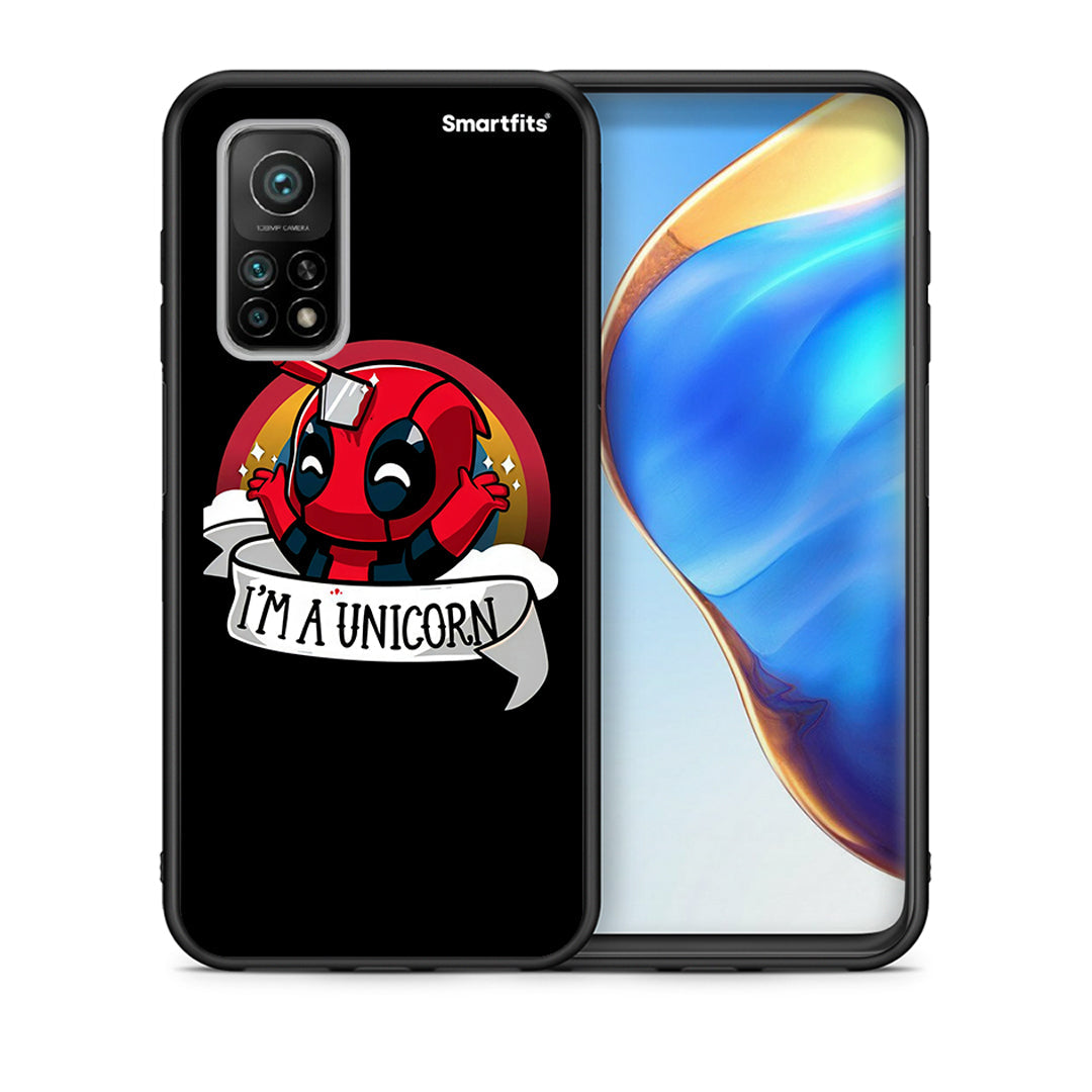 Θήκη Xiaomi Mi 10T/10T Pro Unicorn Deadpool από τη Smartfits με σχέδιο στο πίσω μέρος και μαύρο περίβλημα | Xiaomi Mi 10T/10T Pro Unicorn Deadpool case with colorful back and black bezels