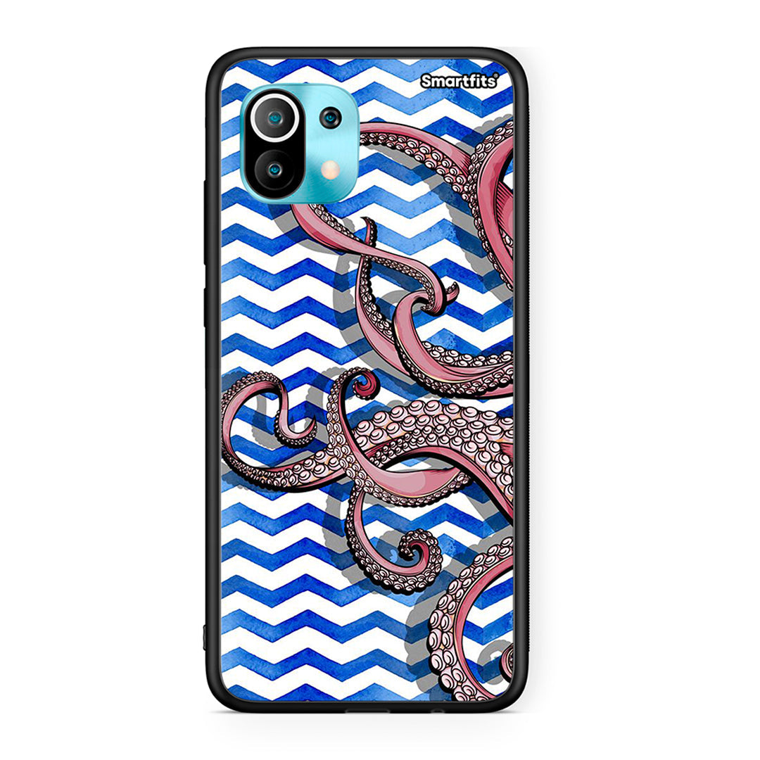 Xiaomi Mi 11 Chevron Devilfish θήκη από τη Smartfits με σχέδιο στο πίσω μέρος και μαύρο περίβλημα | Smartphone case with colorful back and black bezels by Smartfits