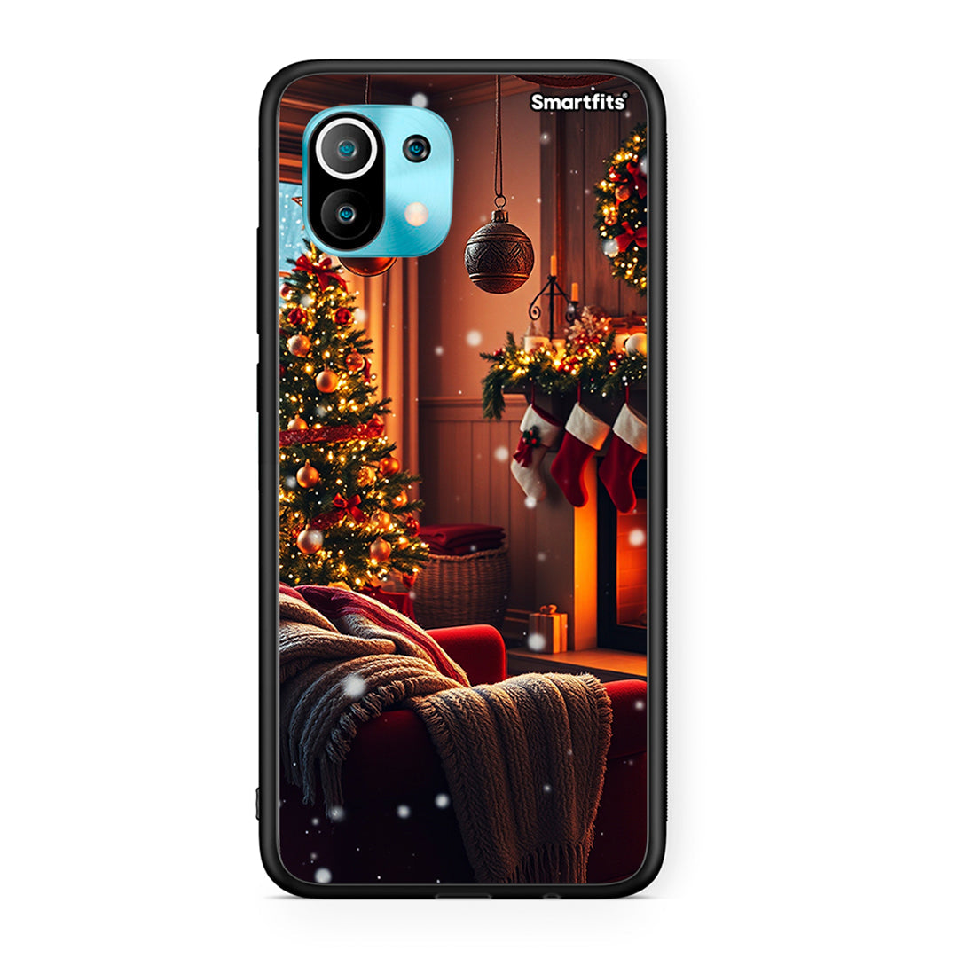 Xiaomi Mi 11 Home For Christmas θήκη από τη Smartfits με σχέδιο στο πίσω μέρος και μαύρο περίβλημα | Smartphone case with colorful back and black bezels by Smartfits