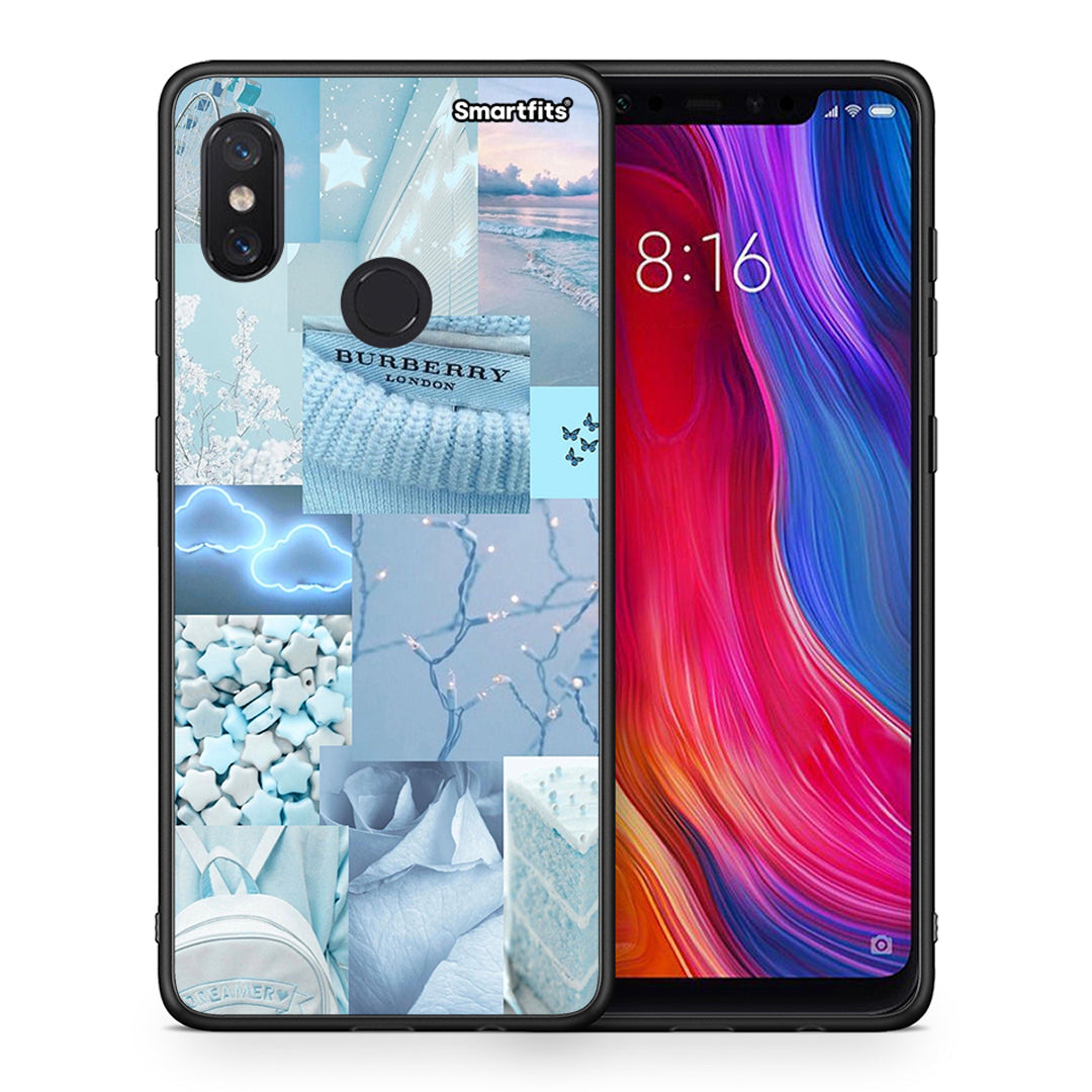 Θήκη Xiaomi Mi 8 Ciel Aesthetic Collage από τη Smartfits με σχέδιο στο πίσω μέρος και μαύρο περίβλημα | Xiaomi Mi 8 Ciel Aesthetic Collage case with colorful back and black bezels