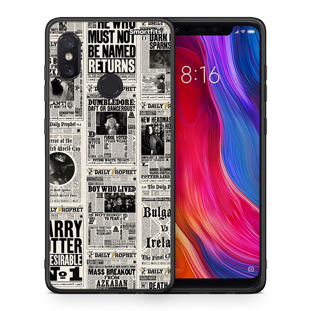 Θήκη Xiaomi Mi 8 Harry Paper από τη Smartfits με σχέδιο στο πίσω μέρος και μαύρο περίβλημα | Xiaomi Mi 8 Harry Paper case with colorful back and black bezels