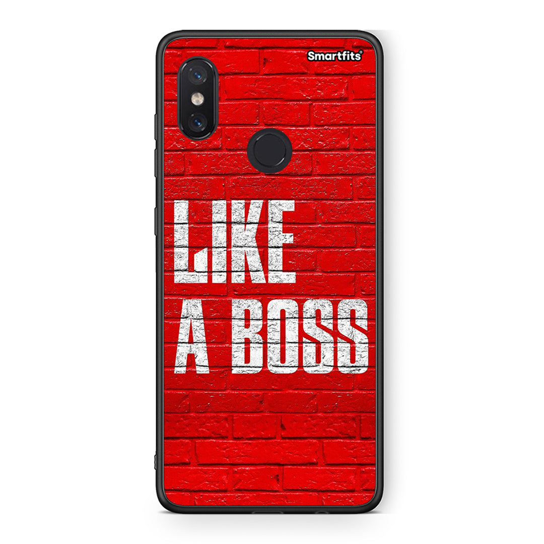 Xiaomi Mi 8 Like A Boss θήκη από τη Smartfits με σχέδιο στο πίσω μέρος και μαύρο περίβλημα | Smartphone case with colorful back and black bezels by Smartfits