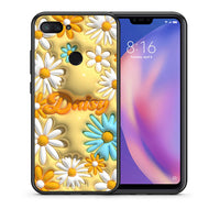 Thumbnail for Θήκη Xiaomi Mi 8 Lite Bubble Daisies από τη Smartfits με σχέδιο στο πίσω μέρος και μαύρο περίβλημα | Xiaomi Mi 8 Lite Bubble Daisies case with colorful back and black bezels