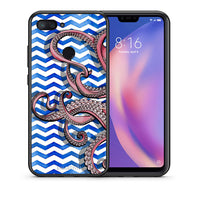 Thumbnail for Θήκη Xiaomi Mi 8 Lite Chevron Devilfish από τη Smartfits με σχέδιο στο πίσω μέρος και μαύρο περίβλημα | Xiaomi Mi 8 Lite Chevron Devilfish case with colorful back and black bezels