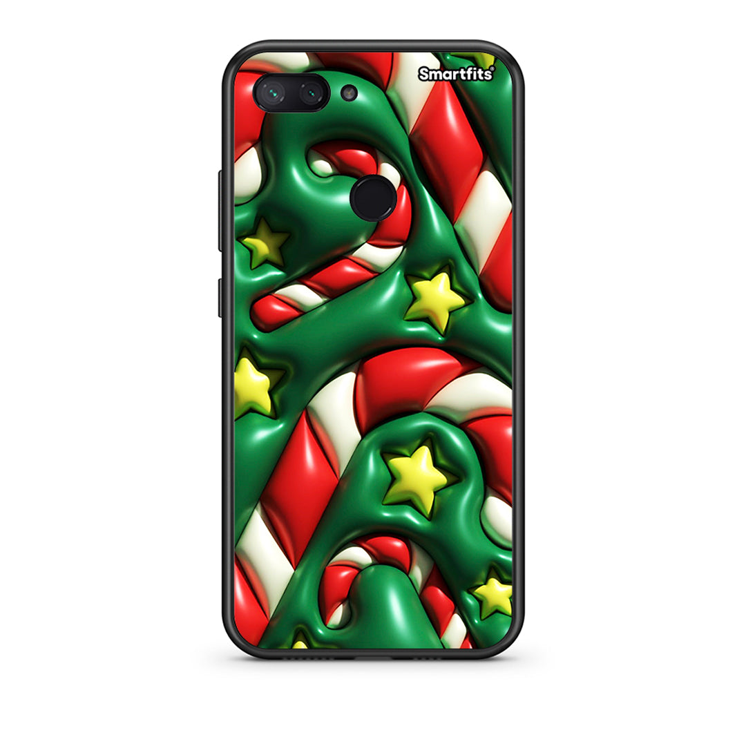 Xiaomi Mi 8 Lite Christmas Bubbles θήκη από τη Smartfits με σχέδιο στο πίσω μέρος και μαύρο περίβλημα | Smartphone case with colorful back and black bezels by Smartfits