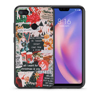 Thumbnail for Θήκη Xiaomi Mi 8 Lite Christmas Happiness από τη Smartfits με σχέδιο στο πίσω μέρος και μαύρο περίβλημα | Xiaomi Mi 8 Lite Christmas Happiness case with colorful back and black bezels