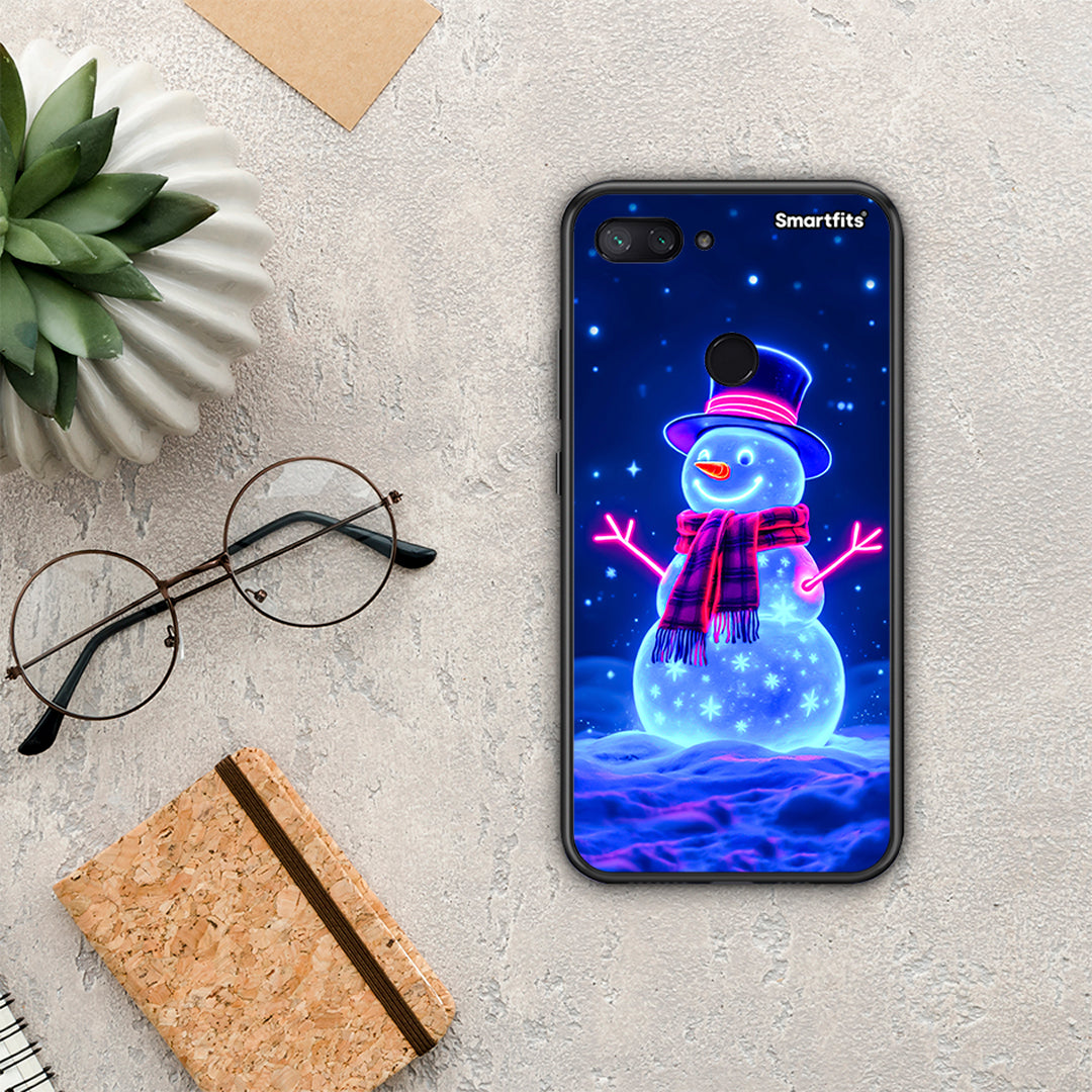 Christmas Neon Snowman - Xiaomi Mi 8 Lite θήκη