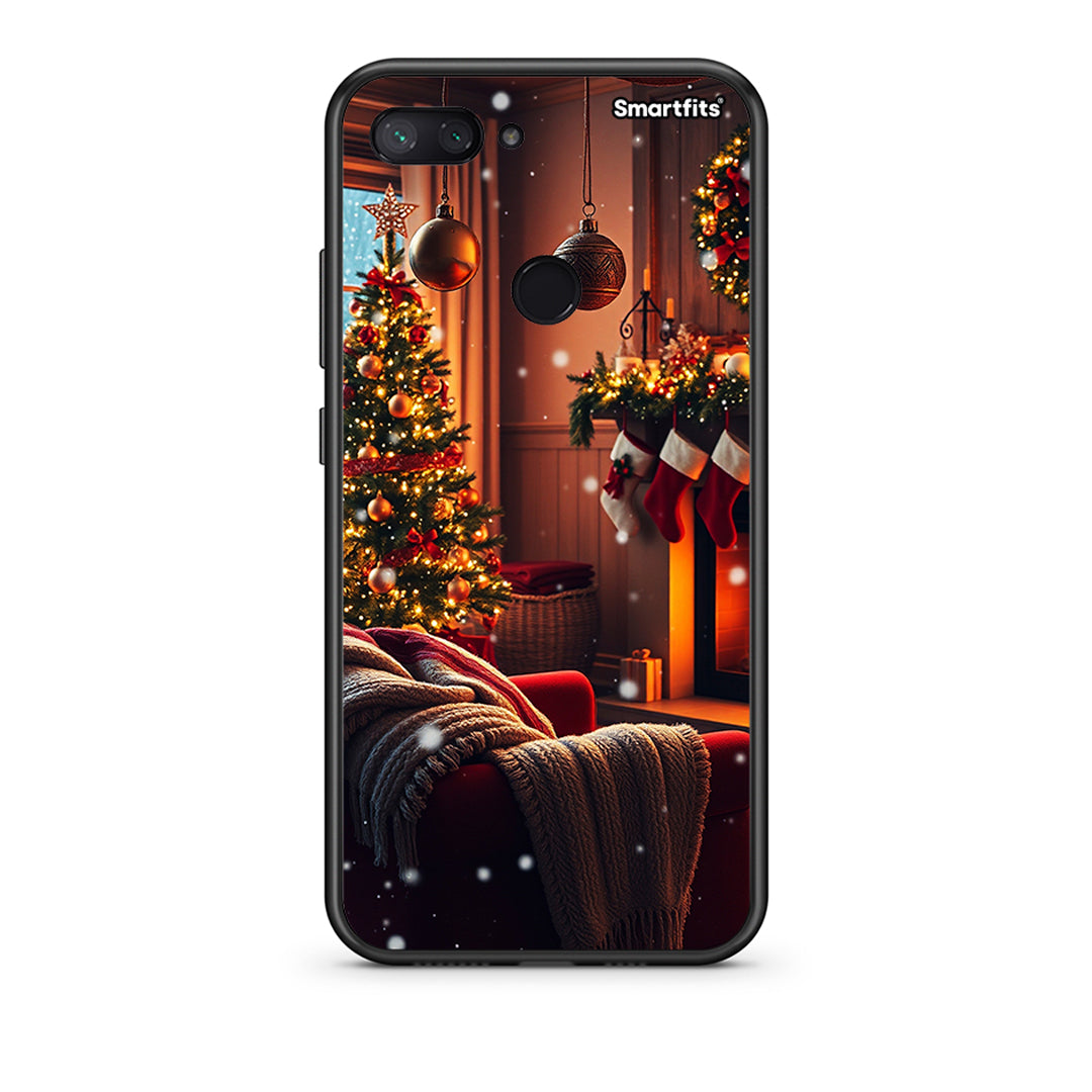 Xiaomi Mi 8 Lite Home For Christmas θήκη από τη Smartfits με σχέδιο στο πίσω μέρος και μαύρο περίβλημα | Smartphone case with colorful back and black bezels by Smartfits