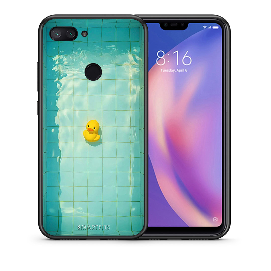 Θήκη Xiaomi Mi 8 Lite Yellow Duck από τη Smartfits με σχέδιο στο πίσω μέρος και μαύρο περίβλημα | Xiaomi Mi 8 Lite Yellow Duck case with colorful back and black bezels