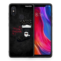 Thumbnail for Θήκη Xiaomi Mi 8 Merry Cat Christmas από τη Smartfits με σχέδιο στο πίσω μέρος και μαύρο περίβλημα | Xiaomi Mi 8 Merry Cat Christmas case with colorful back and black bezels