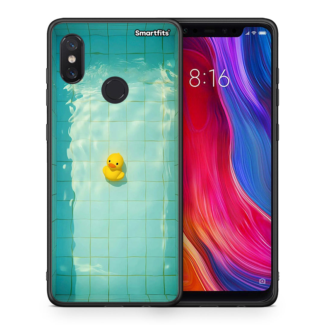 Θήκη Xiaomi Mi 8 Yellow Duck από τη Smartfits με σχέδιο στο πίσω μέρος και μαύρο περίβλημα | Xiaomi Mi 8 Yellow Duck case with colorful back and black bezels