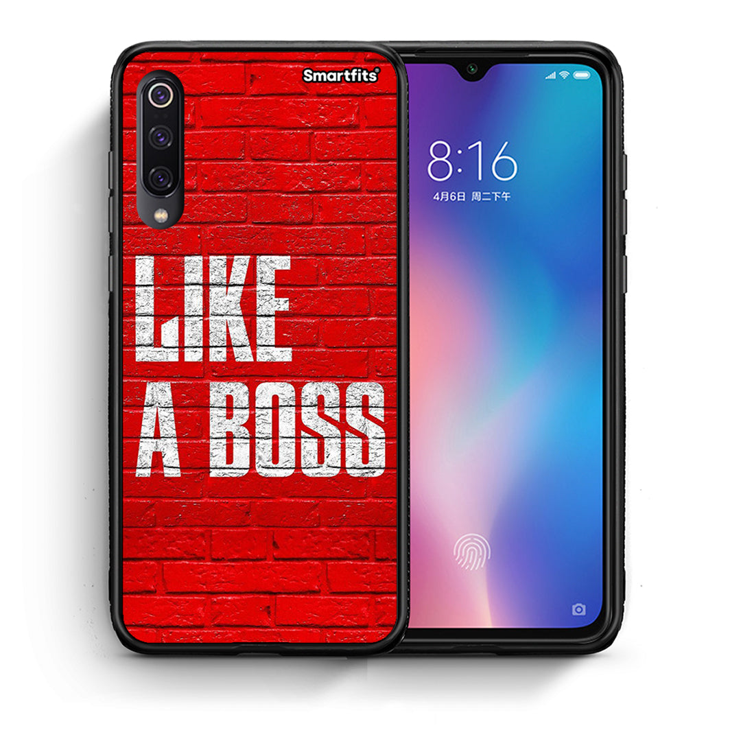 Θήκη Xiaomi Mi 9 Like A Boss από τη Smartfits με σχέδιο στο πίσω μέρος και μαύρο περίβλημα | Xiaomi Mi 9 Like A Boss case with colorful back and black bezels