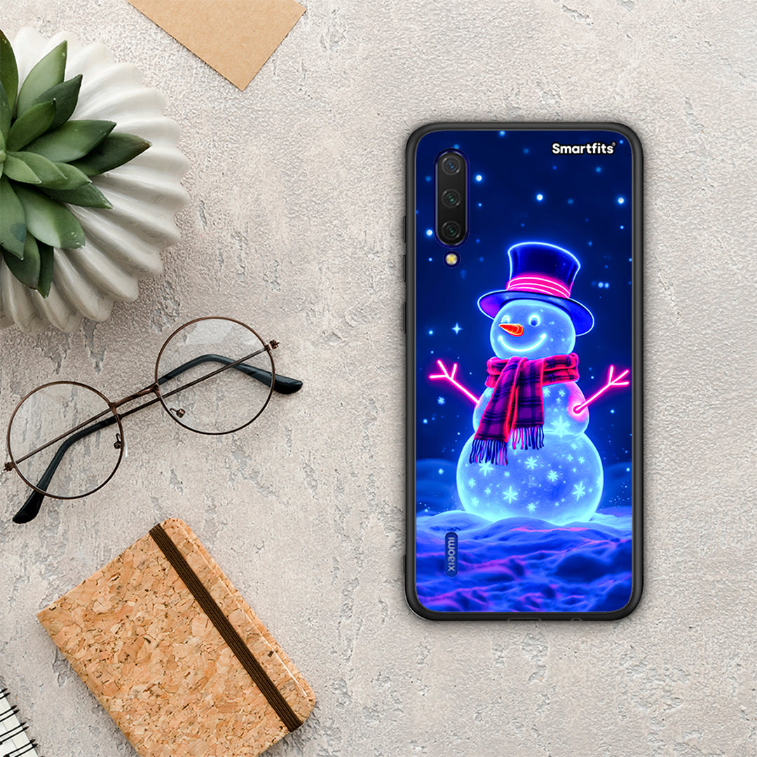 Christmas Neon Snowman - Xiaomi Mi 9 Lite θήκη