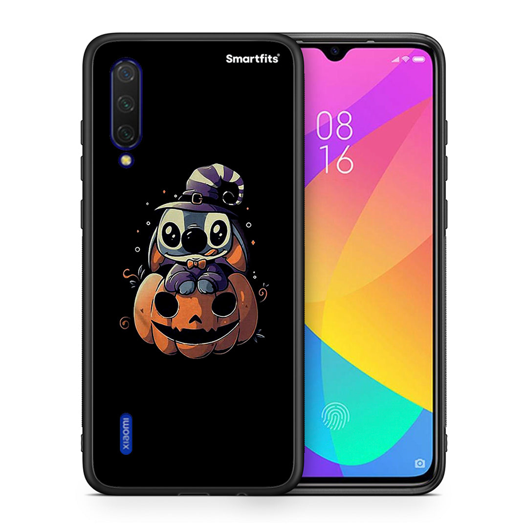 Θήκη Xiaomi Mi 9 Lite Halloween Stitch από τη Smartfits με σχέδιο στο πίσω μέρος και μαύρο περίβλημα | Xiaomi Mi 9 Lite Halloween Stitch case with colorful back and black bezels