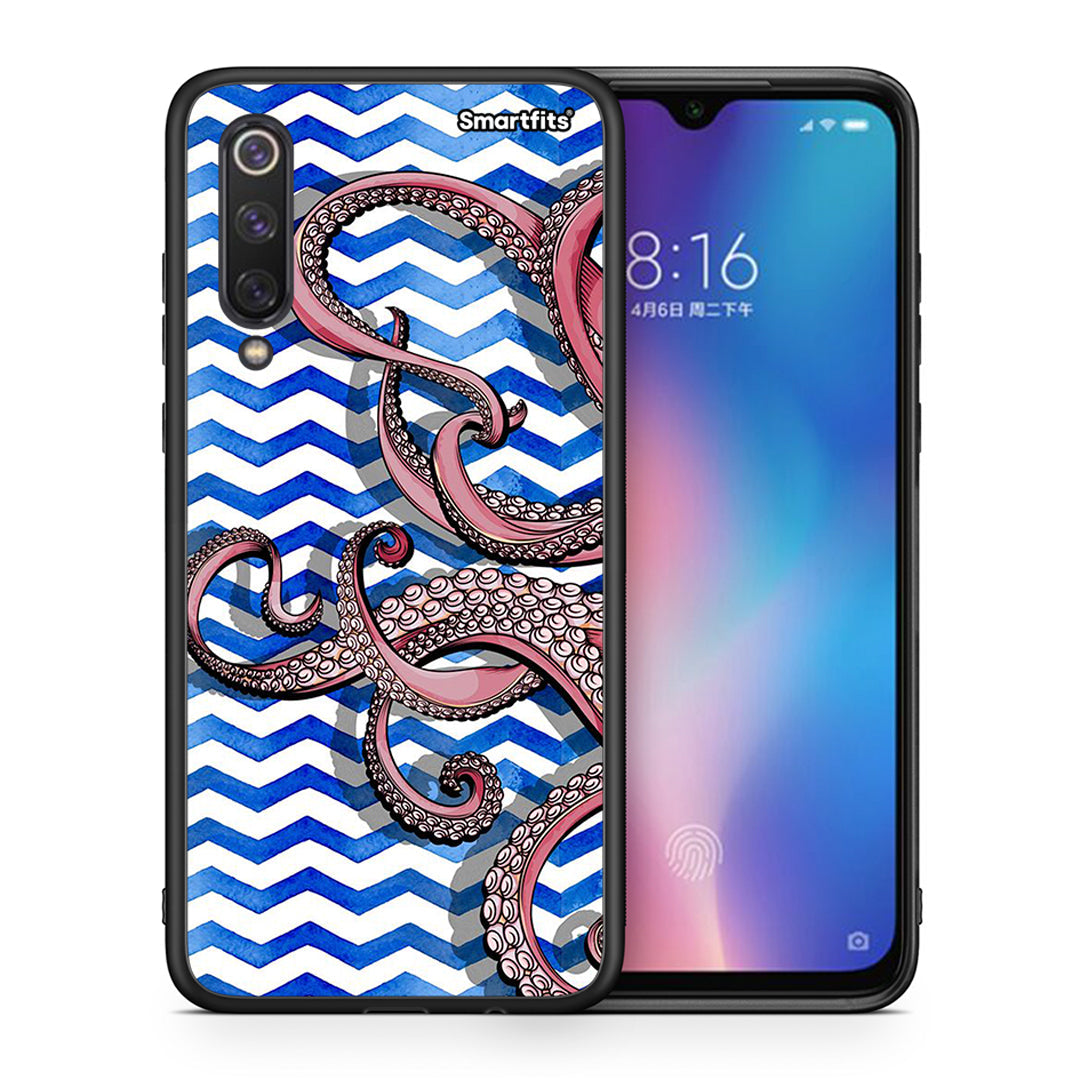 Θήκη Xiaomi Mi 9 SE Chevron Devilfish από τη Smartfits με σχέδιο στο πίσω μέρος και μαύρο περίβλημα | Xiaomi Mi 9 SE Chevron Devilfish case with colorful back and black bezels