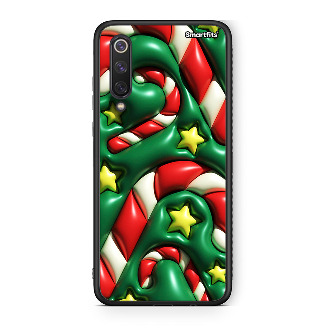 Xiaomi Mi 9 SE Christmas Bubbles θήκη από τη Smartfits με σχέδιο στο πίσω μέρος και μαύρο περίβλημα | Smartphone case with colorful back and black bezels by Smartfits