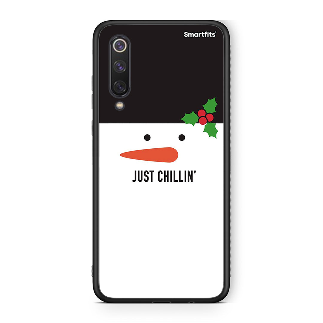 Xiaomi Mi 9 SE Christmas Chillin θήκη από τη Smartfits με σχέδιο στο πίσω μέρος και μαύρο περίβλημα | Smartphone case with colorful back and black bezels by Smartfits