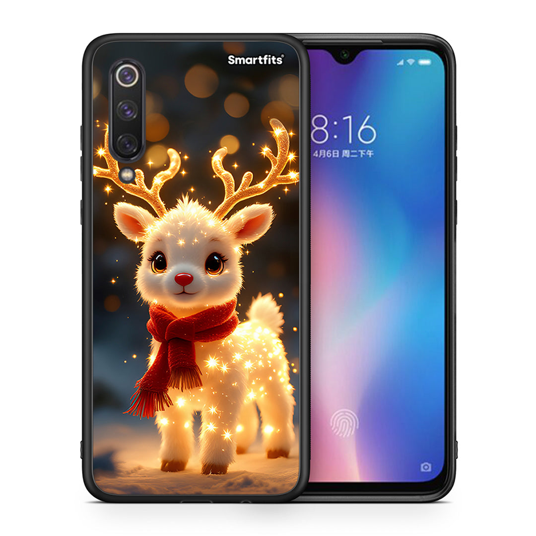 Θήκη Xiaomi Mi 9 SE Christmas Cutie από τη Smartfits με σχέδιο στο πίσω μέρος και μαύρο περίβλημα | Xiaomi Mi 9 SE Christmas Cutie case with colorful back and black bezels