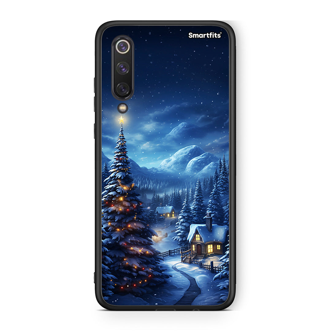 Xiaomi Mi 9 SE Christmas Scenery θήκη από τη Smartfits με σχέδιο στο πίσω μέρος και μαύρο περίβλημα | Smartphone case with colorful back and black bezels by Smartfits