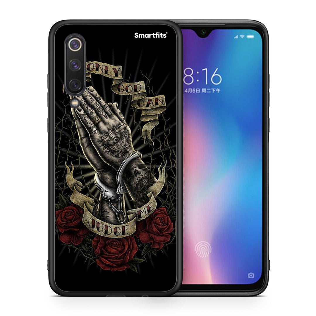 Θήκη Xiaomi Mi 9 SE Judge By God από τη Smartfits με σχέδιο στο πίσω μέρος και μαύρο περίβλημα | Xiaomi Mi 9 SE Judge By God case with colorful back and black bezels